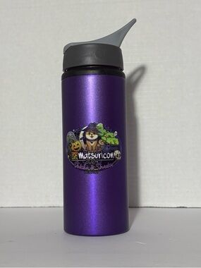 Matsuricon 2024 Purple Post-Consumer Aluminum Water Bottle BPA Free